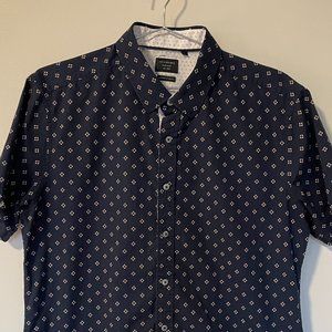 7Diamonds Modern Patterned Mens Dress Shirt